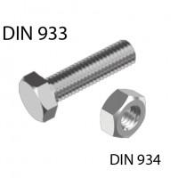 Hatlap fejű csavar DIN 933