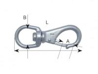 AQUINOX forgó gyűrűs karabíner AISI316 - Tűzhorganyzott horgonylánc 12mm ISO UIN 818 - Horgonyláncok kiegészítők, Horgonyzás és kikötés, Hajófelszerelés hajósbolt, hajóalkatrészek széles választéka