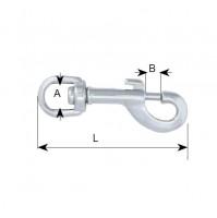 AQUINOX forgó karabiner AISI316 - Orrsugár kormányzás  - Hajófelszerelés hajósbolt, hajóalkatrészek széles választéka